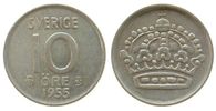 Schweden 10 Öre Ag Gustav VI -