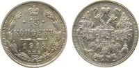 Rußland 15 Kopeken 1913 Ag Nikolaus II vz