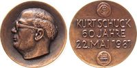 Speyer Medaille Bronze Schuck Kurt - Speyer - zum 60. Geburtstag, Büste nach links / Mehrzeiler, v. Karl Wex, ca. 50 MM, ca. 77 Gramm, Auflage: -