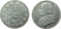 Vatikan 20 Baiocchi Ag Pius IX, Jahr XVI -