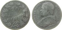 Vatikan 20 Baiocchi Ag Pius IX, Jahr XIX, Berman 3313 -