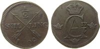 Schweden 1/2 Skilling Ku Gustav IV, überprägt, Zainende -