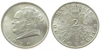 Österreich 2 Schilling Ag Schubert, kleine Randfehler -