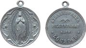 Wallfahrt tragbare Medaille Aluminium Strassburg - Pilgerfahrt nach Lourde, ca. 25,8 MM -