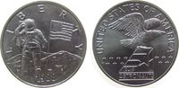 USA Medaille Silber Astronaut mit amerikanischer Flagge auf dem Mond, ca. 38 MM, ca. 26.9 Gramm -