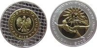 Polen 10 Zlotych Ag Spieler beim Fallrückzieher, Fußballweltmeisterschaft in Deutschland 2006 pp
