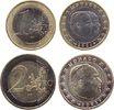 Monaco 3 Euro Bi-Met Rainer III, 1+2 Euros -