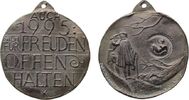 Neujahr Medaille Weißmetallguß Neujahr 1995 - Venus, Schrift: auch 1995 sich für Freude offenhalten / zwei Männer bei Betrachten der Venus, -