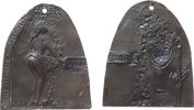 Neujahr Plakette Weißmetallguß auf das Neue Jahr 2006, Nicht Sternlein, sondern Talern - SOLL und - junge Frau beim Empfang der regnenden Sterne, -
