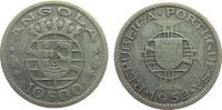 Angola 10 Escudos Ag unter Portugal -
