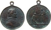 Vatikan tragbare Medaille o.J. Bronze Pius IX (1846-1870), Brustbild nach rechts / Christus übergibt Petrus zwe ss