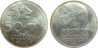 Niederlande 50 Gulden 1982 Ag Beatrix,200 J. diplomatische Beziehungen USA unz