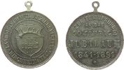 Landwirtschaft tragbare Medaille WM Kirchheim und Teck - auf das 50jährige Jubiläum Landwirtschaftlicher Bezirksverein, Wappen und Umschrift / Mehrzeiler, ca. 28 -