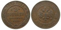 Rußland 2 Kopeken Ku Nikolaus II -