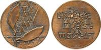 Gelegenheitsmedaillen Verdienstmedaille Bronzeguß für langjährige Dienste in der Deutschen Wirtschaft, unsigniert, 103 MM -