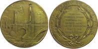 USA Medaille Bronze vergoldet Hampden County Memorial Brücke - aud die Eröffnung, Massachusetts, Brücke / Mehrzeiler, ca. 63 MM, Rand: Whiteh -