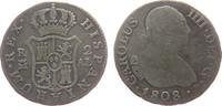 Spanien 2 Reales Ag Carlos III, M-Al -