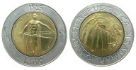 San Marino 500 Lire Bi-Met Krieg den Drogen, Schön 178 -