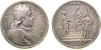 Vatikan Medaille 1755 Silber Benedikt XIV (1740-58), A XV, Brustbild nach rechts / Papst zwischen der ss