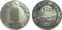 USA Medaille Silber Kansas City (Missouri) - the heart of America, City hall / Landschaft unter Skyline, ca. 32,5 MM, ca. 13,2 Gramm, Rand: G -