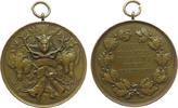 Landwirtschaft tragbare Medaille Bronze Chemnitz - Geweihausstellung, Verein Hubertus, Geweih inmitten Jagdtrophäen / Mehrzeiler im Kranz, v. Lauer, ca. 45,5 MM -