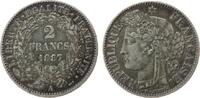 Frankreich 2 Francs 1887 Ag Ceres, A (Paris) ss