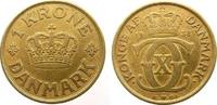 Dänemark 1 Krone 1938 AlBr Christian X ss