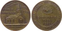 USA Medaille Bronze Barnstable (Massachusetts) - auf das 300. Gründungsjahr, West Barnstable Congregational Church - Kirchenansicht / Segelsc -