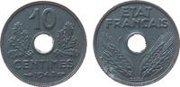Frankreich 10 Centimes 1943 Zink Etat Francaise, 17 MM, petit Module, minimal Belag unc