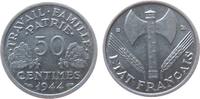 Frankreich 50 Centimes 1944 Al Doppelaxt, B vz