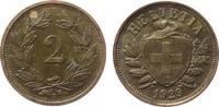 Schweiz 2 Rappen Br HMZ 1213, kleine Randfehler, etwas fleckig -