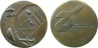 Portugal Medaille Bronze Lissabon, stilisierte Darstellung des Flugplatzes, Durchmesser 79,5 MM, 226 Gramm, von Belo Marques, im Original Mäppchen -