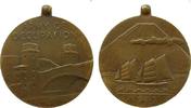 USA tragbare Medaille Messing Army of Occupation, Brücke von Remagen / Fujijama mit Dschunke, ca. 32 MM, kleiner Randstoß -