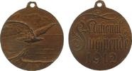 Luftfahrt tragbare Medaille Bronze Flugspende, Adler über Gischtwelle / Mehrzeiler, v. Kühl, ca. 27,4 MM, kleine Randstöße -