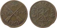 Schweden 2 Öre Ku Adolf Frederik (1751-71), kleines Zainende -