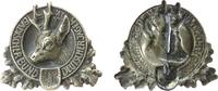 Gelegenheitsmedaillen Abzeichen Bronze versilbert Badischer Bund Deutscher Jäger e.V., einseitig, ca. 40 x 45 MM, abgebrochene Nadel -