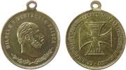 Frankfurt tragbare Medaille Bronze Frankfurt - zur Erinnerung an die 10jährige Gedenkfeier des Frankfurter Friedens, Büste Wilhelm nach rechts / Eisernes Kr -