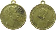 Wilhelm II. (1888-1918) tragbare Medaille Messing Wilhelm II. (1888-1918) - auf dem Kronprinzen, Büsten Wilhelm und Victoria nach rechts / Brustbild des Kronprinzen, ca. -