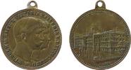 Wilhelm II. (1888-1918) tragbare Medaille Bronze Wilhelm II. (1888-1918), Büsten Wilhelm und Victoria nach rechts / Reichstagsgebäude, ca. 22 MM, Signatur: M -