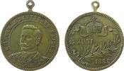 Wilhelm II. (1888-1918) tragbare Medaille Bronze Wilhelm II. (1888-1918)- auf seinen Regierungsantritt / Mehrzeiler, ca. 28,3 MM -