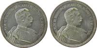 Wilhelm II. (1888-1918) Medaille Bronze versilbert Wilhelm II Deutsch. Kaiser König v. Preuss., Beidseitig gleiches Motiv - Brustbild nach rechts, v. Lauer, ca. -