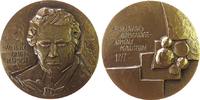 Neujahr Medaille Bronze Neujahr - W. Hauff, Büste von vorn / geometrische Körper, v. B.H. Mayer Pforzheim, ca. 50 MM -