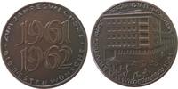 Neujahr Medaille Aluminium bronziert Jahreswechsel - Wiederaufbau, Firmengebäude / 1961/1962, v. B.H. Mayer Pforzheim, ca. 50 MM -