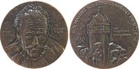 Neujahr Medaille Bronze Neujahr - auf Dr. Faust, Büste von vorn / Faustturm in Maulbronn, v. B.H. Mayer Pforzheim, ca. 50 MM -