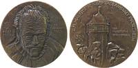 Neujahr Medaille Bronze Neujahr - auf Dr. Faust, Büste von vorn / Faustturm in Maulbronn, v. B.H. Mayer Pforzheim, ca. 50 MM -