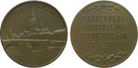 Frankfurt Medaille Bronzeguß Frankfurt - auf die Rassehundeausstellung, Stadtansicht mit Brücke / Mehrzeiler, ca. 39,4 MM -