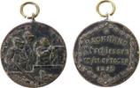 tragbare Medaille 1925 Bronze Backnang - Abschiessen, drei Schützen mit Flinten / Mehrzeiler, ca. 40,5 ss