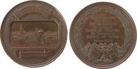 Landwirtschaft Medaille Bronze Kiel - auf die 11. Versammlung der Land- und Forstwirte, Stadtansicht mit Hafen - im Vordergrund div. Felgelschiffe / Dop -