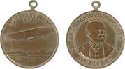 Luftfahrt tragbare Medaille Bronze vergoldet Zeppelin Ferdinand Graf - auf die erste Fahrt des LZ 4, Brustbild nach halbrechst / LZ 4 über dem Bodensee, ca. -