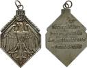 Frankfurt tragbare, klippenförmige Medaille -- Internationales Jugendsportfest Frankfurt, Bundestadler unter Schild mit UAJ / Mehrzeiler, ca. 28 x 39,8 MM -